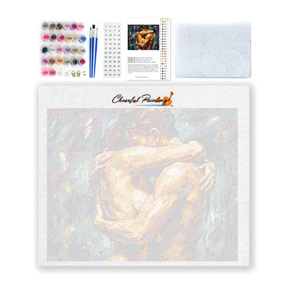 Sammanflätade hjärtan - Måla efter siffror