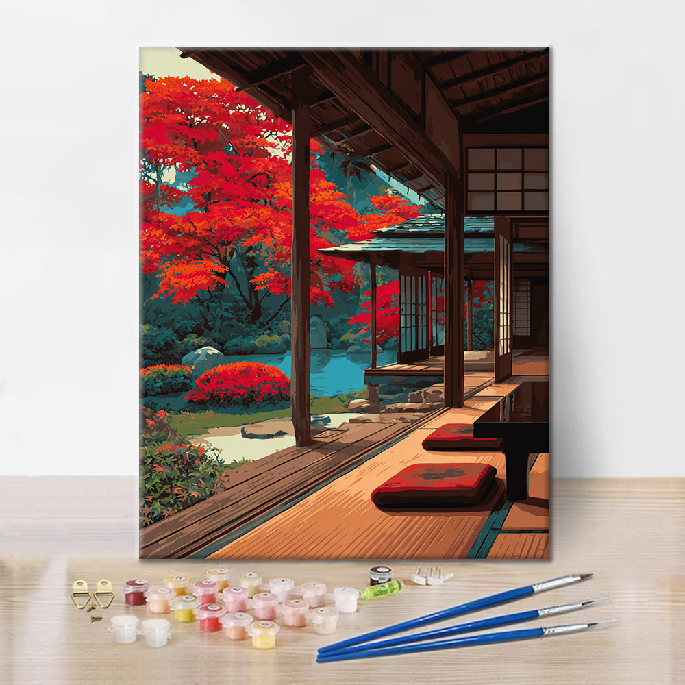 Japanskt trä - Måla efter siffror