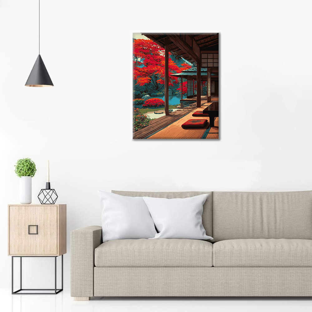 Japanskt trä - Måla efter siffror