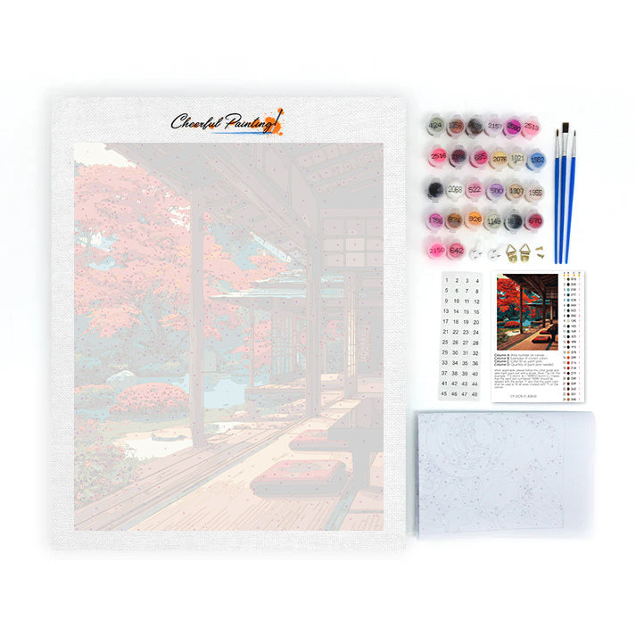 Japanskt trä - Måla efter siffror