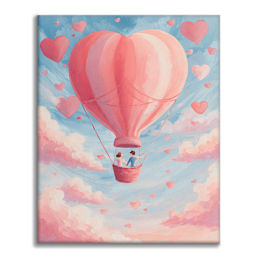 Kärlek i luften - Måla efter siffror