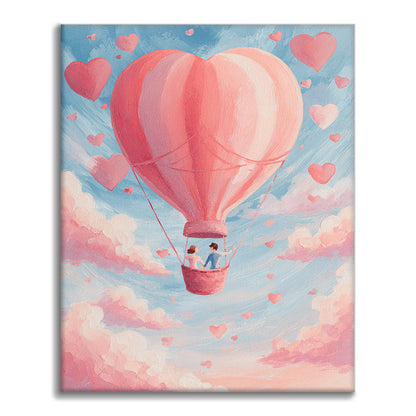 Kärlek i luften - Måla efter siffror