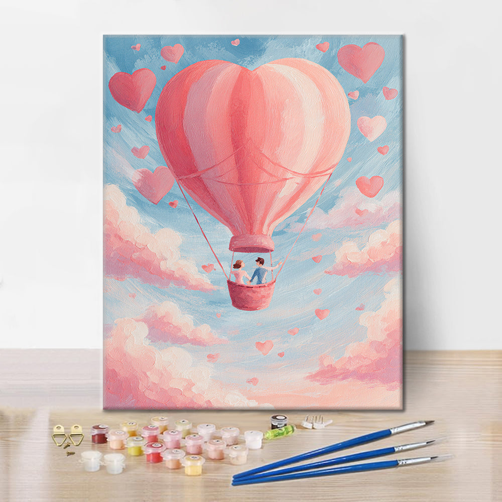 Kärlek i luften - Måla efter siffror