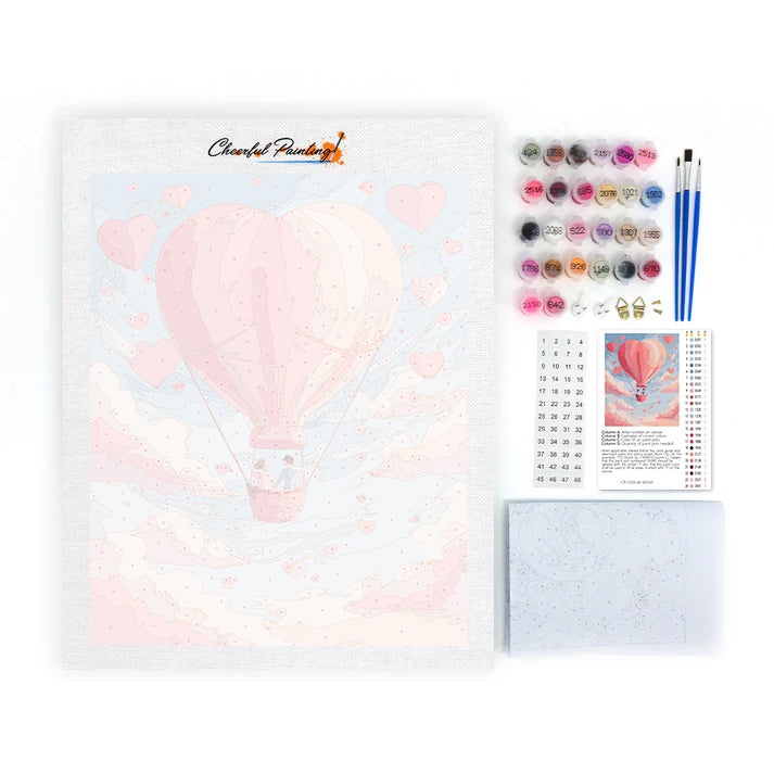 Kärlek i luften - Måla efter siffror