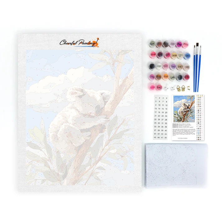 Vilande koala - Måla efter siffror