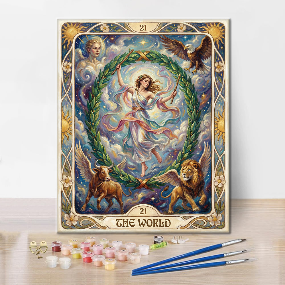 Världen - Måla efter siffror