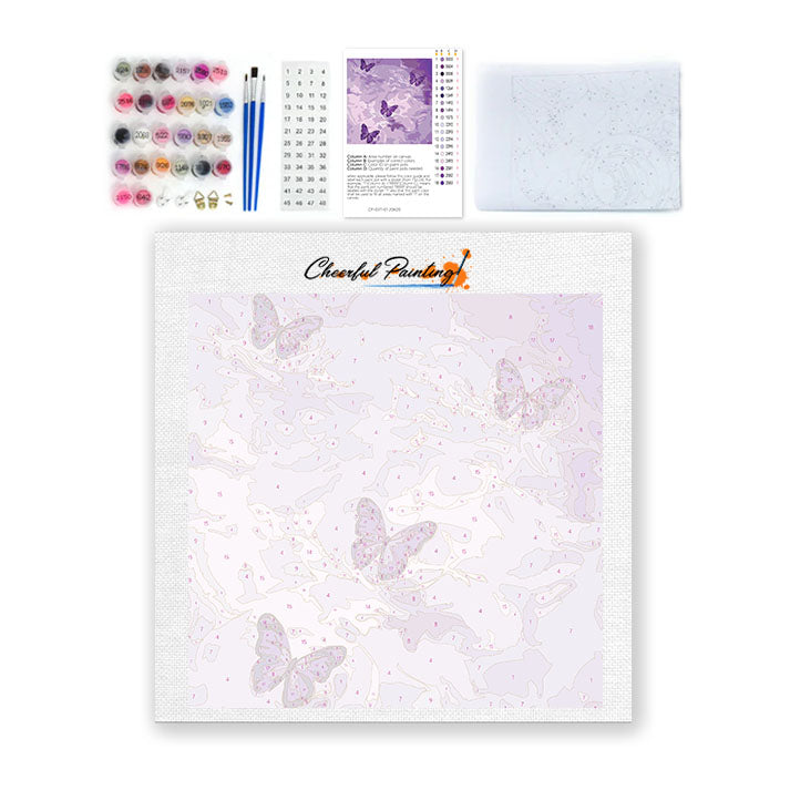 Violett Drömlandskap - Mini Måla efter nummer