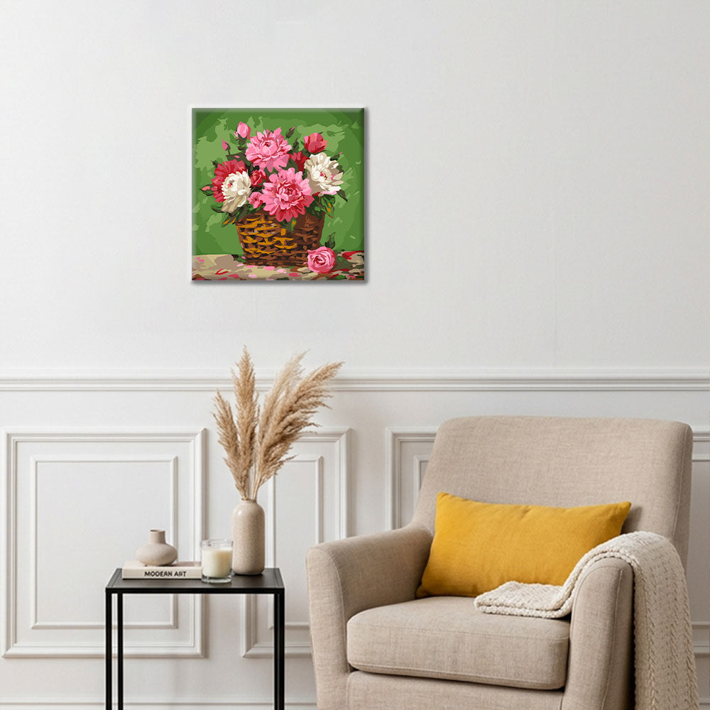 Blommande romans - Mini Måla efter nummer