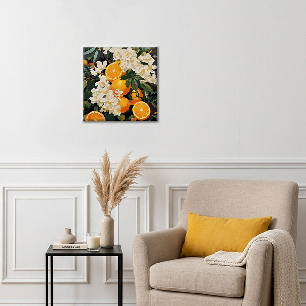 Citrusblomma - Mini Måla efter nummer