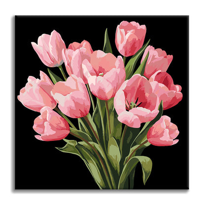 Midnattstulpaner - Mini Måla efter nummer