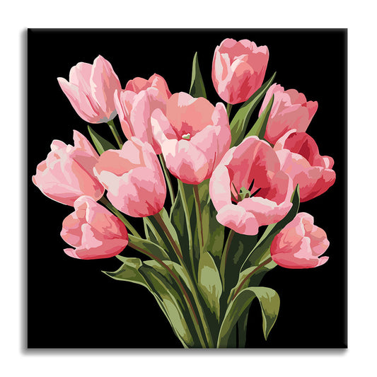 Midnattstulpaner - Mini Måla efter nummer