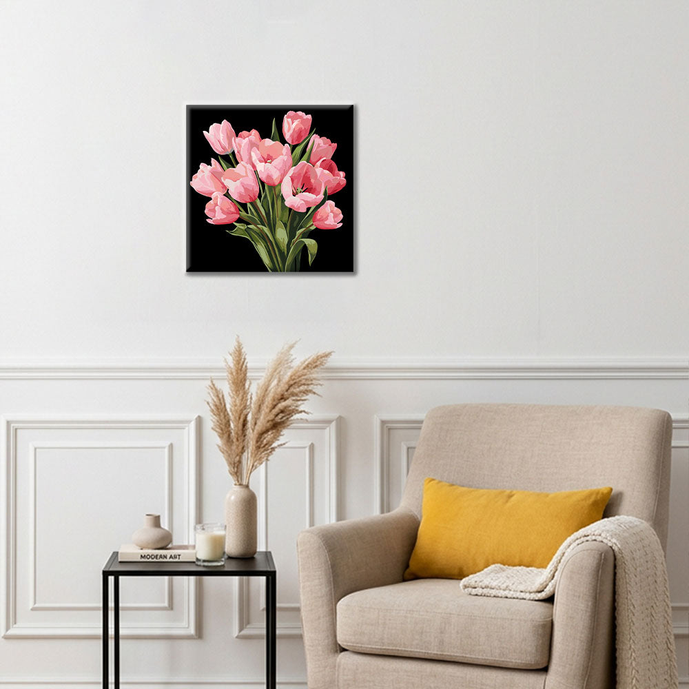 Midnattstulpaner - Mini Måla efter nummer