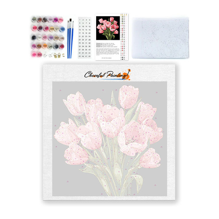 Midnattstulpaner - Mini Måla efter nummer