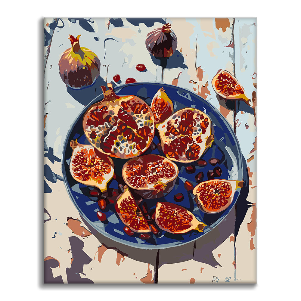 Granatäpple - Måla efter siffror