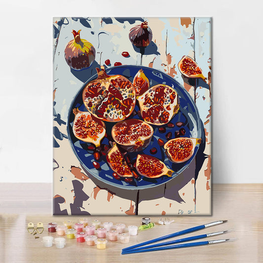 Granatäpple - Måla efter siffror