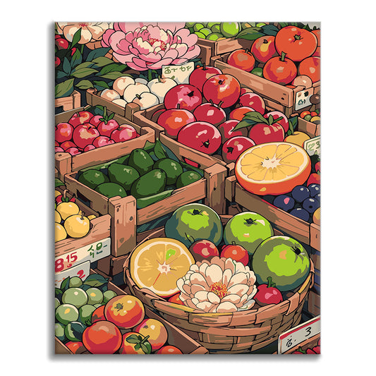 Solig gatumarknad I - Måla efter siffror