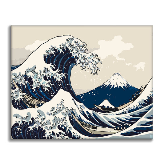 Vågor & Båtar - Måla efter siffror