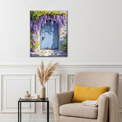 Wisteria-gardindörr - Måla efter siffror