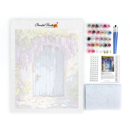Wisteria-gardindörr - Måla efter siffror