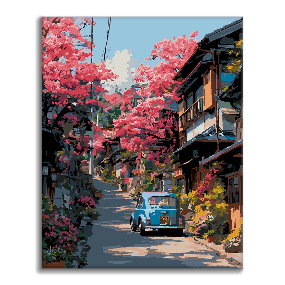 Blossom Street Car - Måla efter siffror