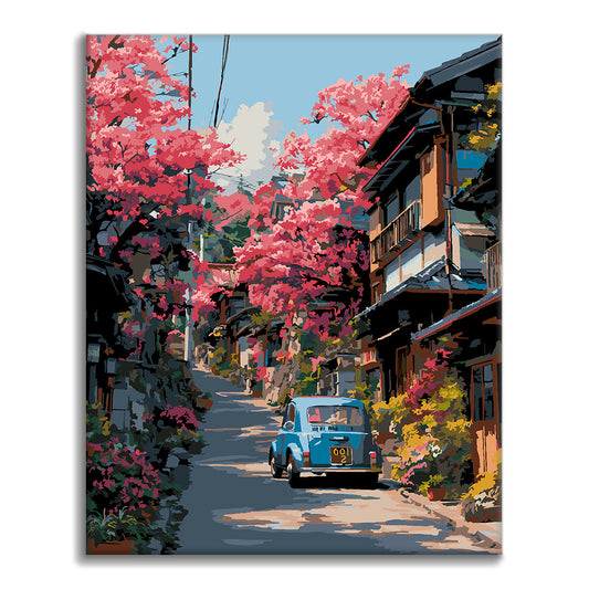Blossom Street Car - Måla efter siffror