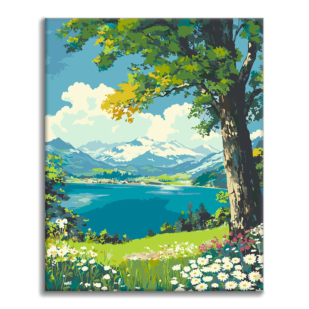 Sjöblommor - Måla efter siffror