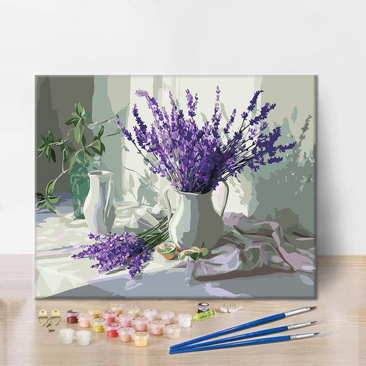 Lavendel Ljus - Måla efter siffror