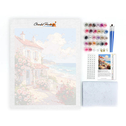 Seaside Rose Cottage - Måla efter siffror