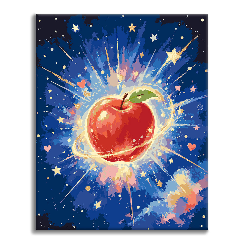 Önskande äpple - Måla efter siffror