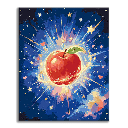 Önskande äpple - Måla efter siffror