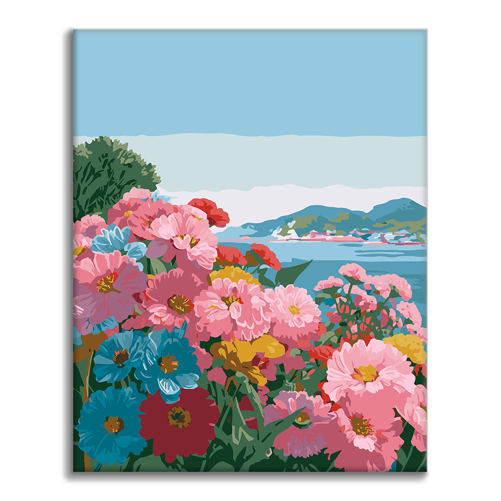 Kustblommor – Måla efter siffror