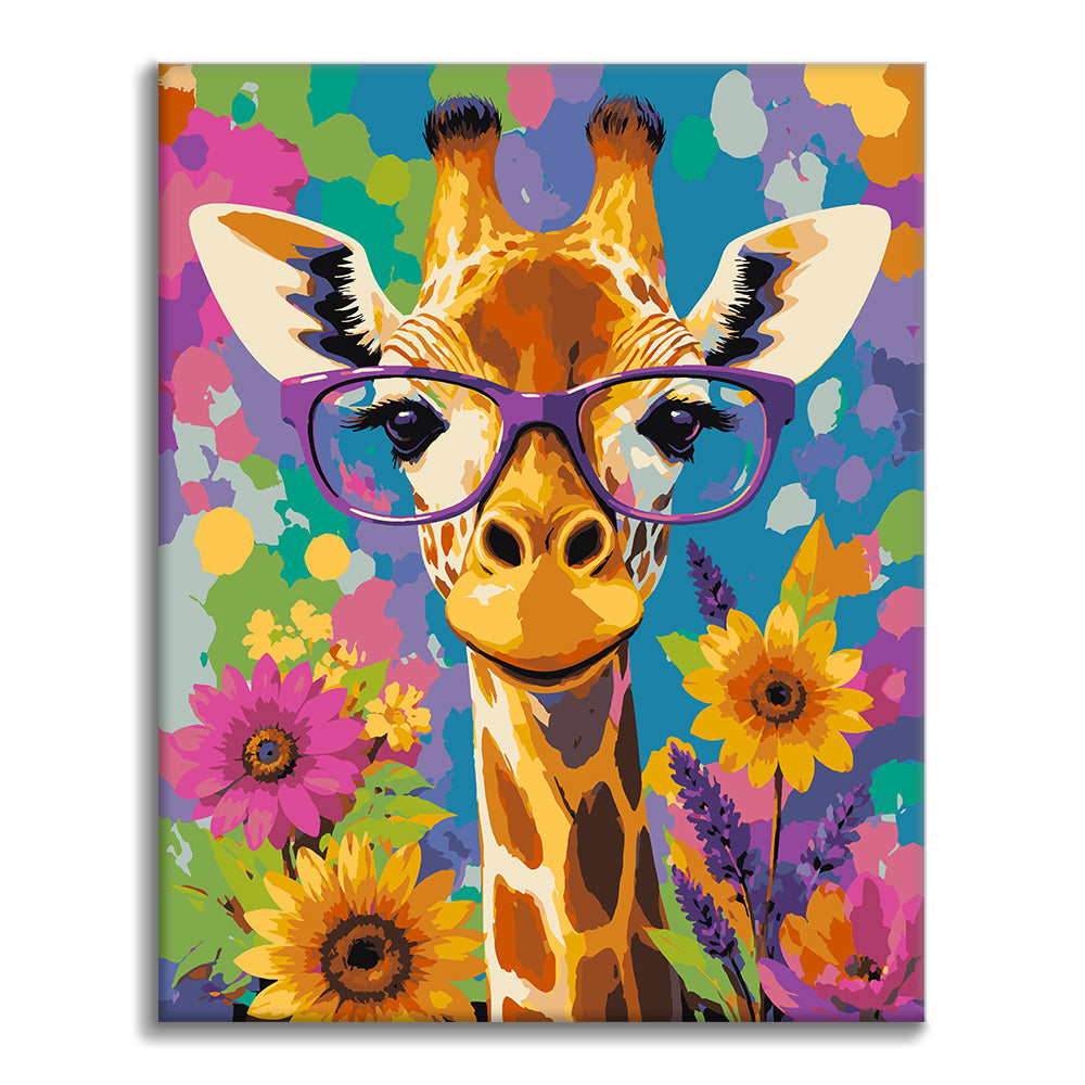 Hipstergiraff – Måla efter siffror