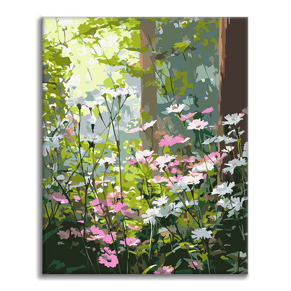 Morgonens vildblommor – Måla efter siffror
