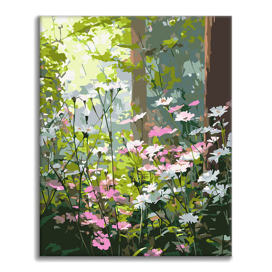 Morgonens vildblommor – Måla efter siffror