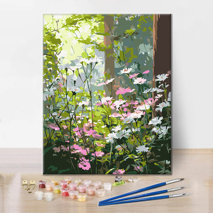 Morgonens vildblommor – Måla efter siffror