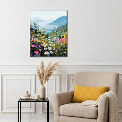 Bergsblomning – Måla efter siffror