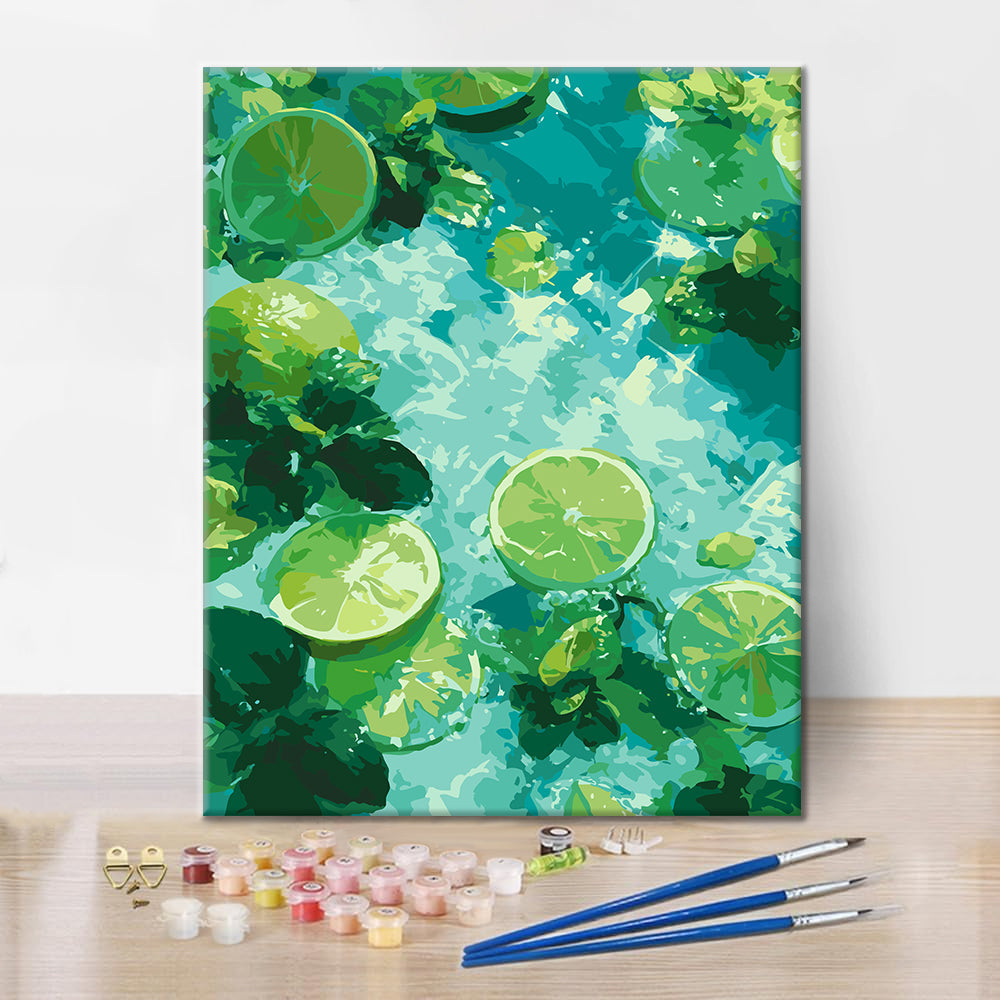 Minted Lime – Måla efter siffror