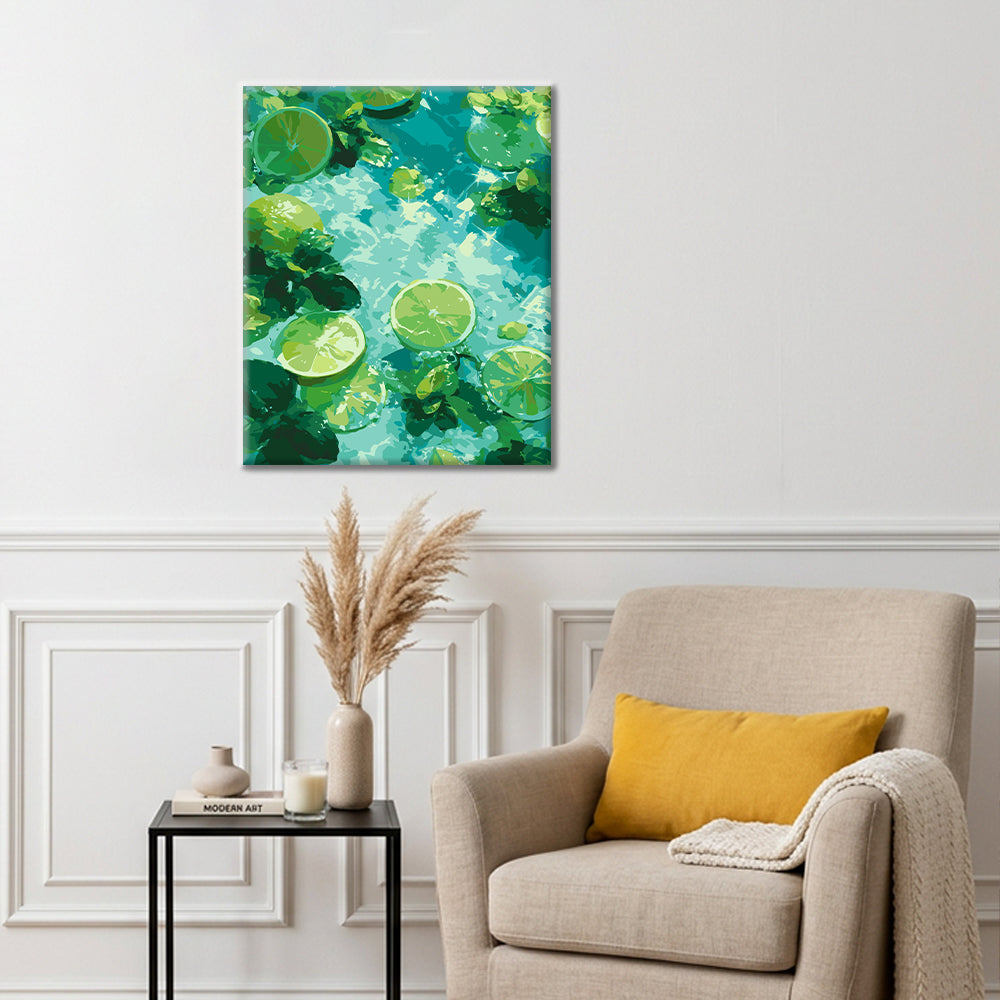 Minted Lime – Måla efter siffror