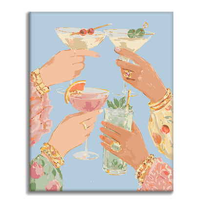 Pastellcocktailtoast – Måla efter nummer