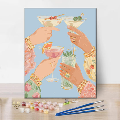 Pastellcocktailtoast – Måla efter nummer