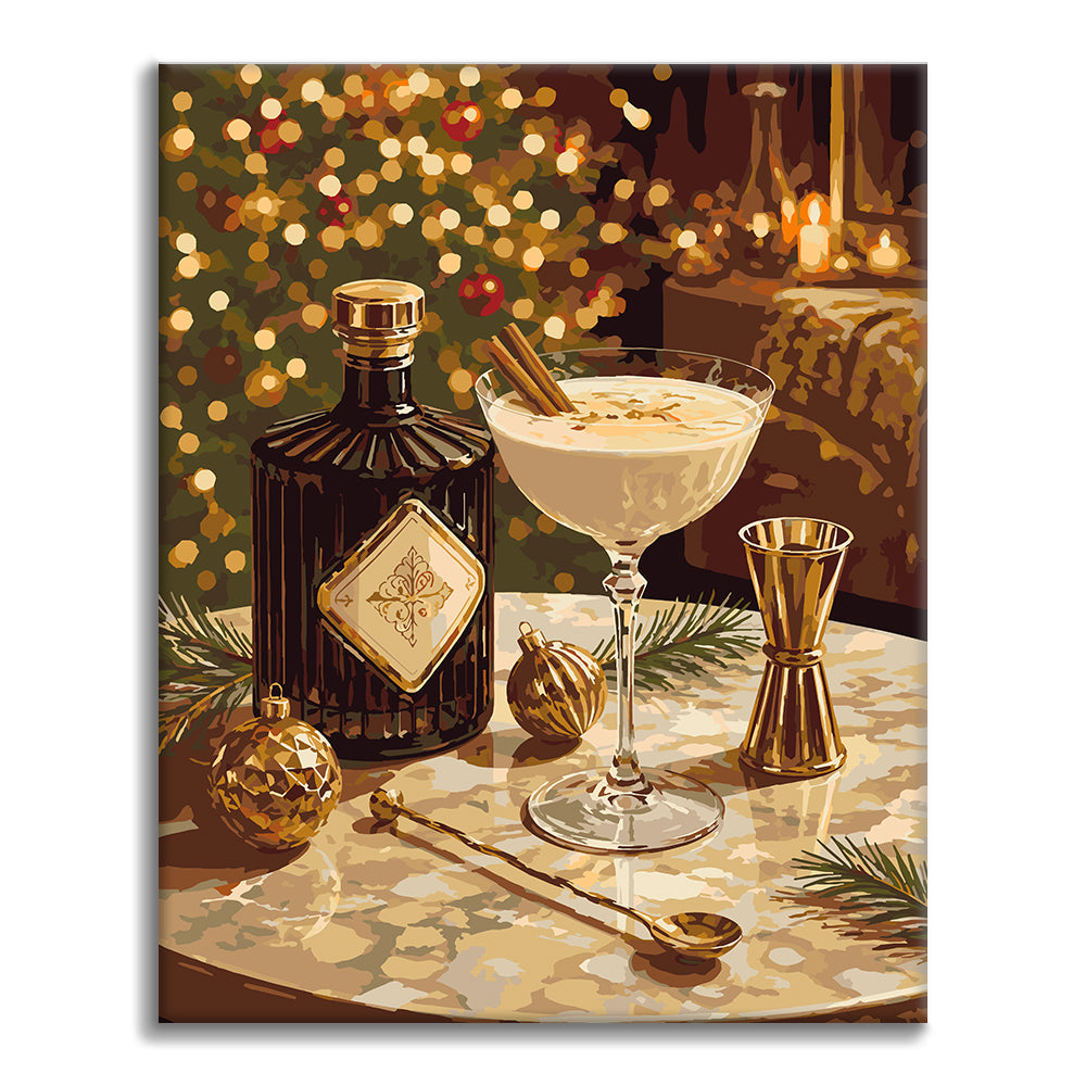 Elegant julcocktail – Måla efter nummer