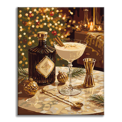 Elegant julcocktail – Måla efter nummer