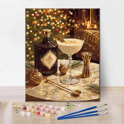 Elegant julcocktail – Måla efter nummer