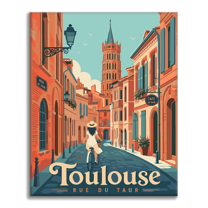 Toulouse Travel Street – Måla efter nummer