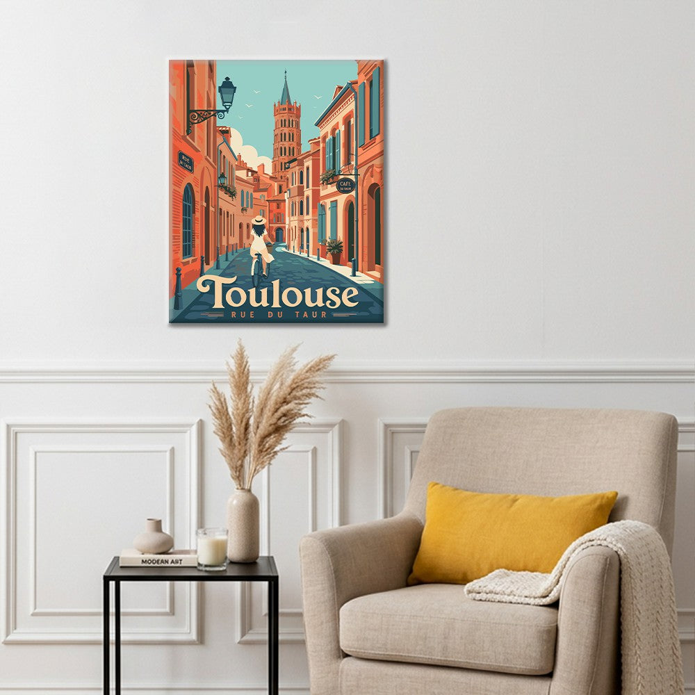 Toulouse Travel Street – Måla efter nummer