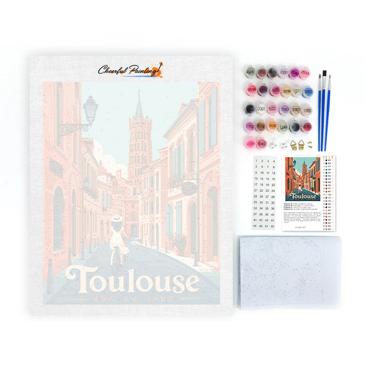 Toulouse Travel Street – Måla efter nummer