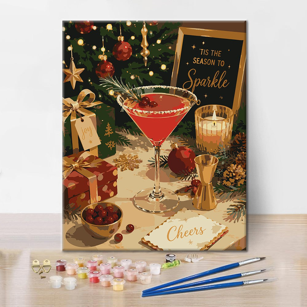 Julcocktailskål – Måla efter nummer