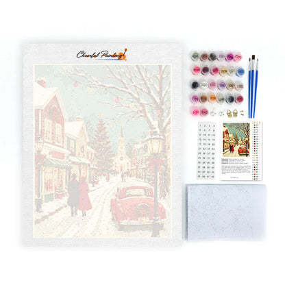 Vintage Christmas Main Street – Måla efter nummer