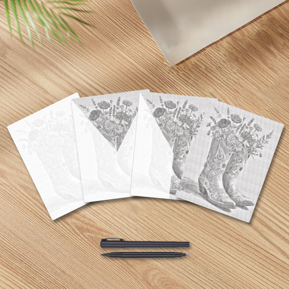 Stövlar och blommor - Prickmålning