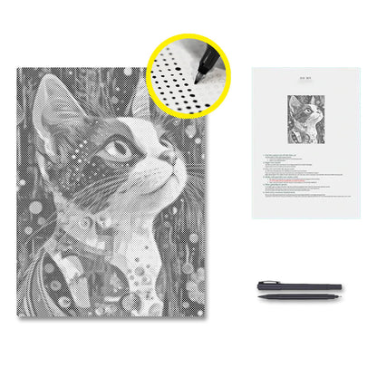 Calico Cat - Prickmålning